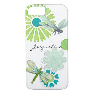 Moderne Blume im Dragonfly Wasserfarben Kunst Case-Mate iPhone Hülle