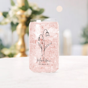 Moderne Blume Januar Bridesmaid Geschenke Dosenglas