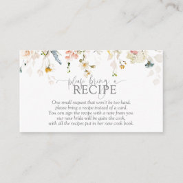 Moderne Blume mit Rezept Wasserfarben Begleitkarte