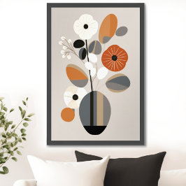 Moderne Blume Mitte des Jahrhunderts Poster