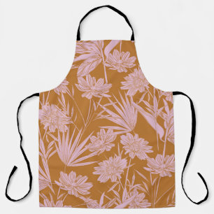 Moderne Blume Monoton Retro-Stimmung nahtlos  Schürze