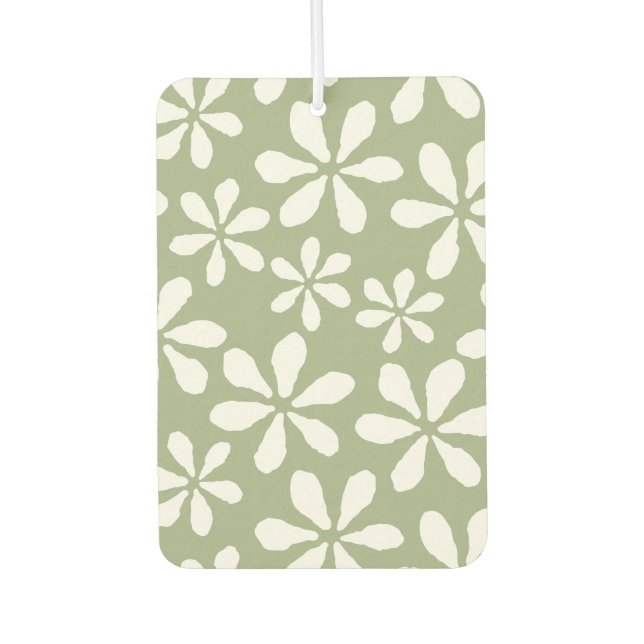 Moderne Blume Muster Chic Sage Green Girl Autolufterfrischer (Vorderseite)