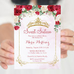 Moderne Blume Rose Rosa Sweet 16 Einladung<br><div class="desc">Moderne Rose Blume Gold Glitzer Rosa Rosa Sweet 16 Einladung Moderne Rose Blume Rosa Sweet 16</div>