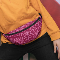 Moderne Blume Rotes Rosa Herzdoodle