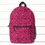 Moderne Blume Rotes Rosa Herzdoodle Bedruckter Rucksack<br><div class="desc">Der moderne Whimsical Red Pink Blume Heart Doodle Patterm Backpack besticht durch eine zeitgenössische Blume und ein Herz-Doodle-Muster in Rot und Rosa. Fantastisch als Geschenk für Familie und Freunde zum Geburtstag,  Weihnachten,  Feiertagen und mehr. Erstellt von Evco Studio www.zazzle.com/store/evcostudio</div>