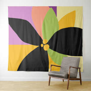Moderne Blume schlicht Wandteppich