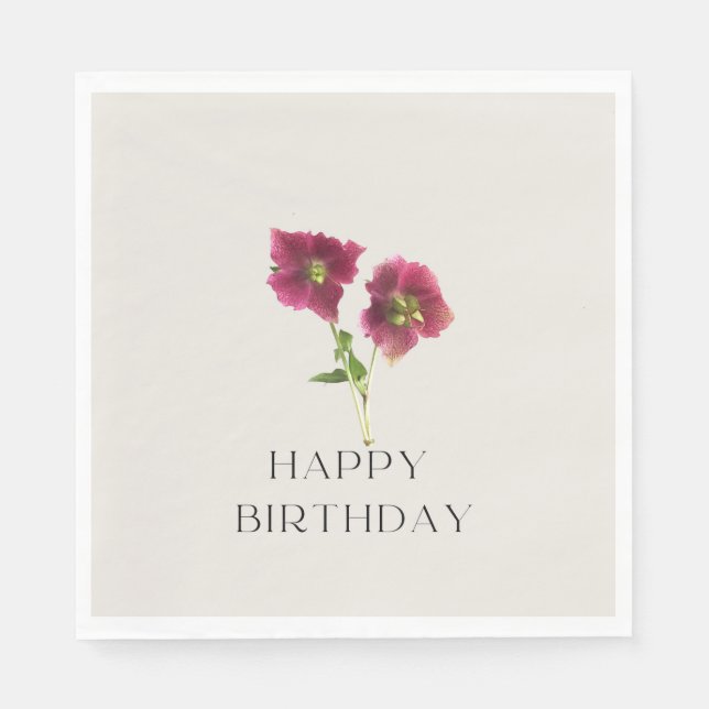 Moderne Blume Serviette (Vorderseite)