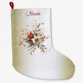 Moderne Blume Strumpf Großer Weihnachtsstrumpf