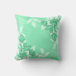 Moderne Blume und Blätter Ornamente Kissen