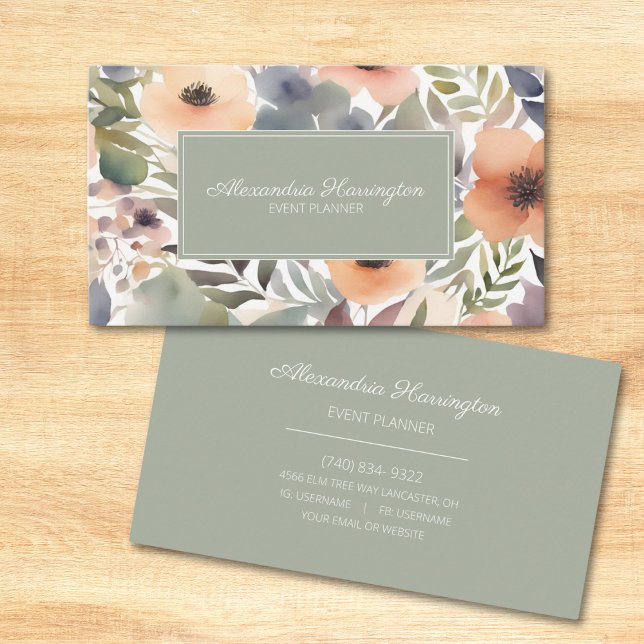 Moderne Blume Visitenkarte (Von Creator hochgeladen)