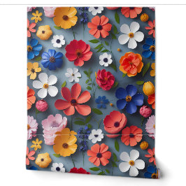 Moderne Blume von Blumenmischungen und Match Paper Tapete
