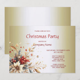 Moderne Blume Weihnachten Party Einladung