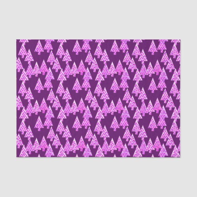 Moderne Blume Weihnachtsbäume - Amethyst lila Seidenpapier (Vorderseite)