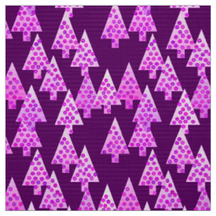 Moderne Blume Weihnachtsbäume - Amethyst lila Stoff