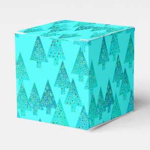 Moderne Blume Weihnachtsbäume - Aqua & Peacock Geschenkschachtel