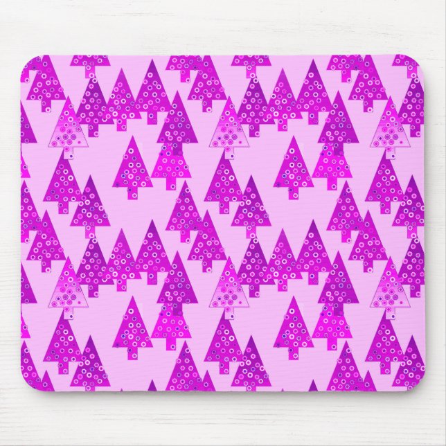 Moderne Blume Weihnachtsbäume - Orchideen Mousepad (Vorne)