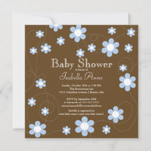Moderne Blumen Blumen Blumen Baby Dusche Einladung