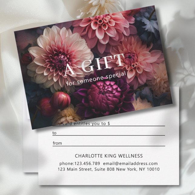 MODERNE BLUMEN-GESCHÄFTSGEBURTSTAGSGESCHENKGUTSCHE (MODERN FLOWER BUSINESS GIFT CERTIFICATE)
