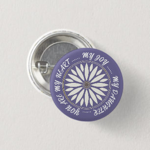 MODErne BLUMEN GESCHENK VON MUTTER VATER SCHWESTER Button