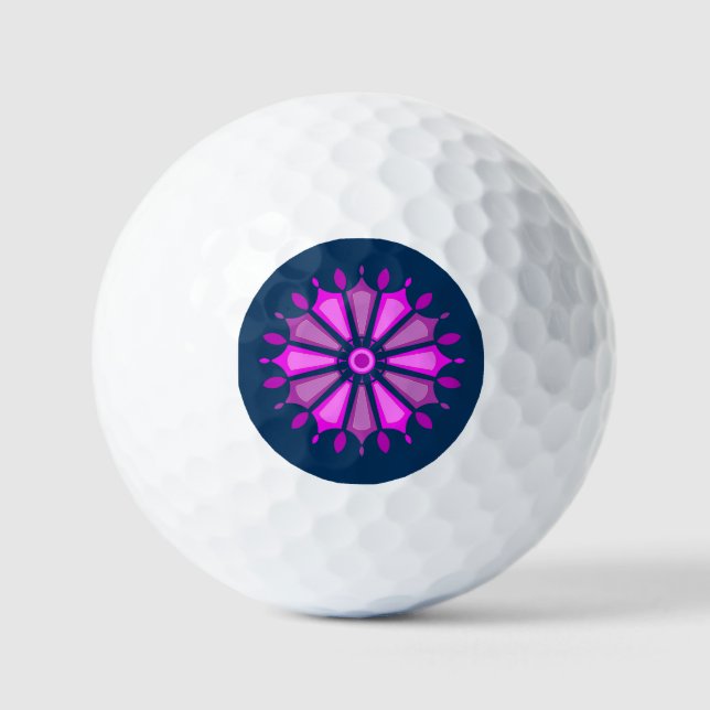 MODErne BLUMEN GESCHENK VON MUTTER VATER SCHWESTER Golfball (Vorderseite)