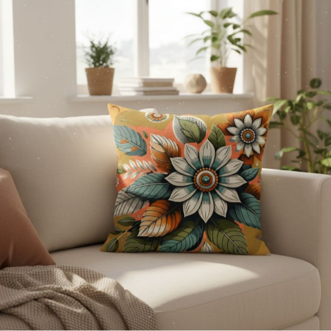 Moderne Blumen  Kissen (Von Creator hochgeladen)