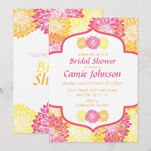 Moderne Blumen, Mums Bridal Dusche Einladungen