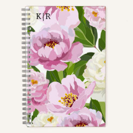 Moderne Blumen Notizbuch