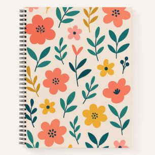 Moderne Blumen-Notizbuch Notizbuch