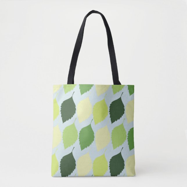 Moderne Blumen- und Blattmuster-Tasche  Tasche (Vorderseite)
