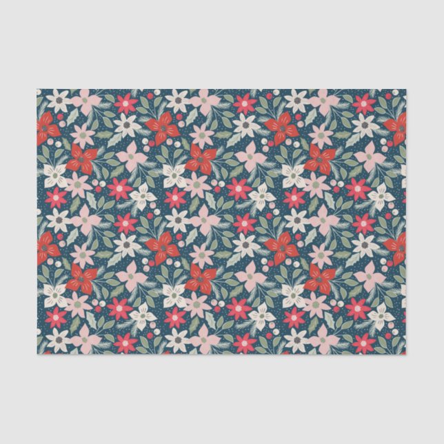Moderne Blumen | Urlaub Seidenpapier (Vorderseite)