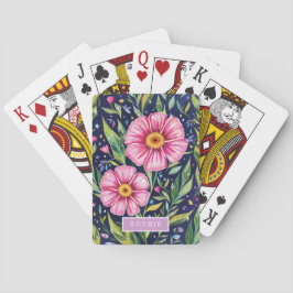 Moderne Blumen-Wildblumen Elegant Stylisch Mädchen Spielkarten