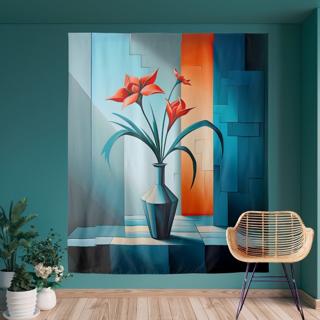 Moderne Blumenarchitektur Wandteppich (Von Creator hochgeladen)