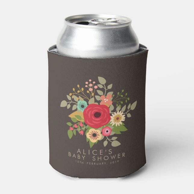 MODERNE BLUMENBABY DUSCHE KANN COOLER HALTEN DOSENKÜHLER (Kanne Vorderseite)