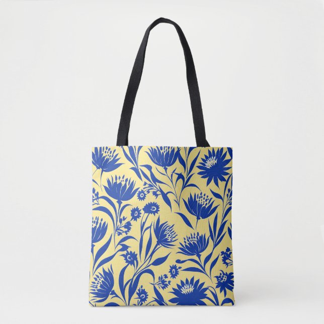 Moderne Blumenblume in Gelb Tasche (Vorderseite)