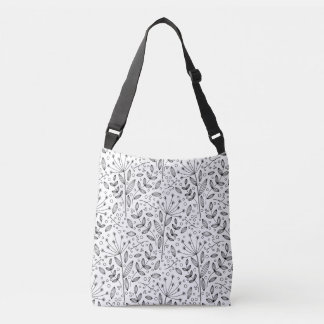 Moderne Blumendoodle Tragetaschen Mit Langen Trägern