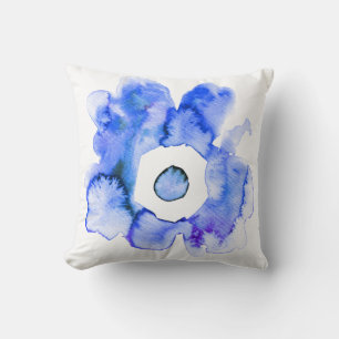 Moderne, blumenfarbene Aquarelltöne, handgezeichne Kissen