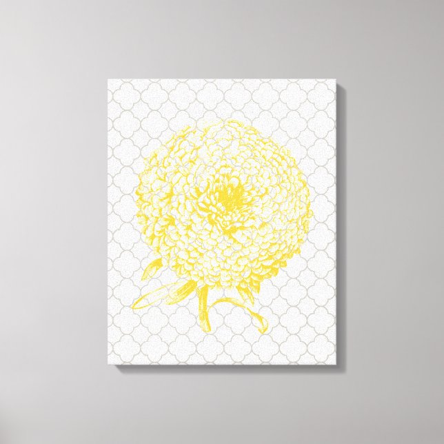 Moderne, blumengedehnte Leinwand (Vorderseite)