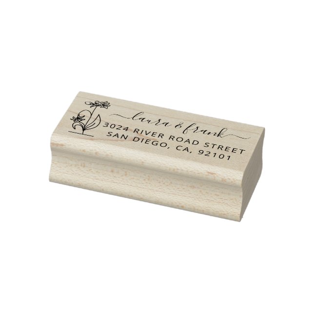 Moderne Blumengemeinschaften Hochzeitsstiftung Rüc Gummistempel (Stempel)