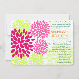 Moderne blumengeschichtliche Hochzeitseinladungen Einladung