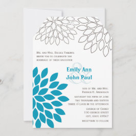 Moderne blumengeschichtliche Hochzeitseinladungen Einladung
