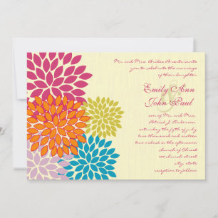 Moderne blumengeschichtliche Hochzeitseinladungen Einladung