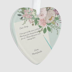 Moderne Blumenhandschrift - persönliche Liebe Ornament