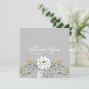 Moderne Blumenhochzeit Personalisiert Vielen Dank