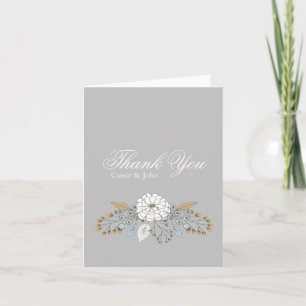 Moderne Blumenhochzeit Personalisiert Vielen Dank