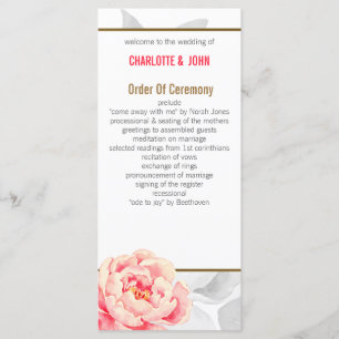 Moderne Blumenhochzeitsprogramme der hübschen Programm