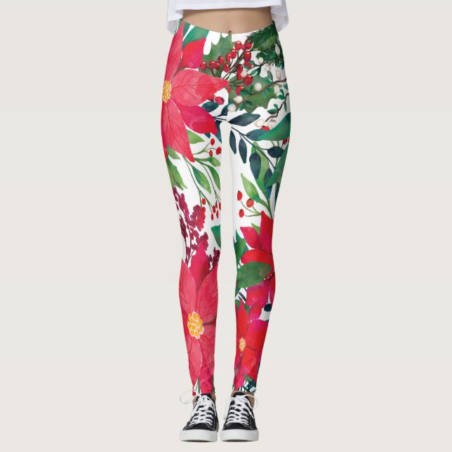 Moderne Blumenkunst Leggings (Vorderseite)