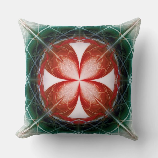 Moderne Blumenschmuck Kissen (Vorderseite)