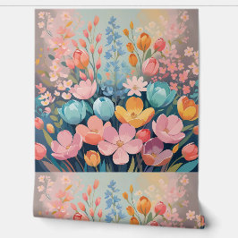 Moderne Blumenstraumschale Tapete
