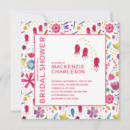 Moderne Blumenwasser Bridal Dusche Einladung