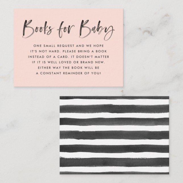 Moderne Blush Baby Dusche Buchungsanfrage Begleitkarte (Vorne/Hinten)